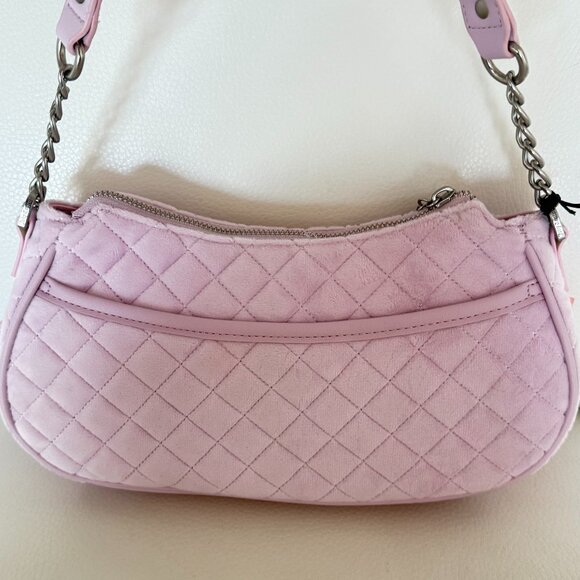 NWT JUICY COUTURE JUICY TALE SHOULDER BAG PURSE LILAC MIST VELOUR - Picture 3 of 6
